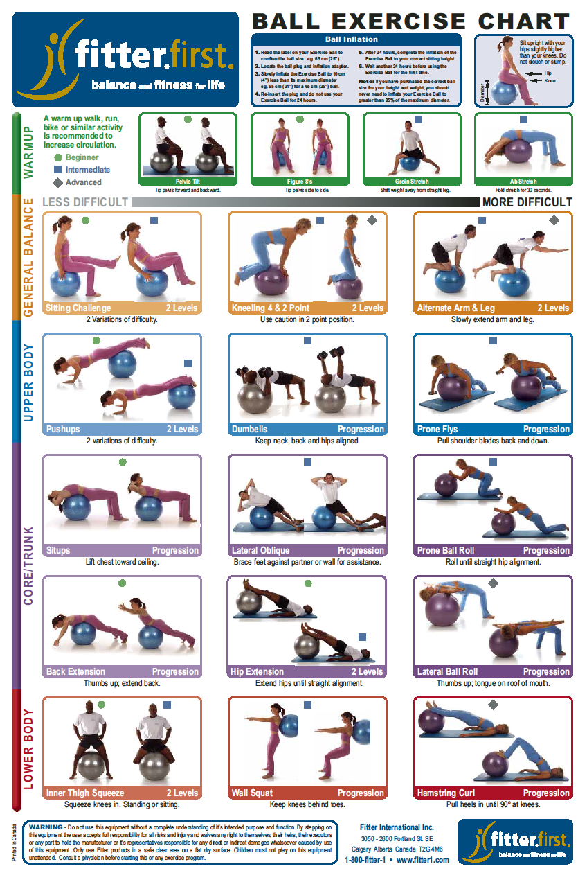 fitterfirst Ball Exercise Chart Page 1